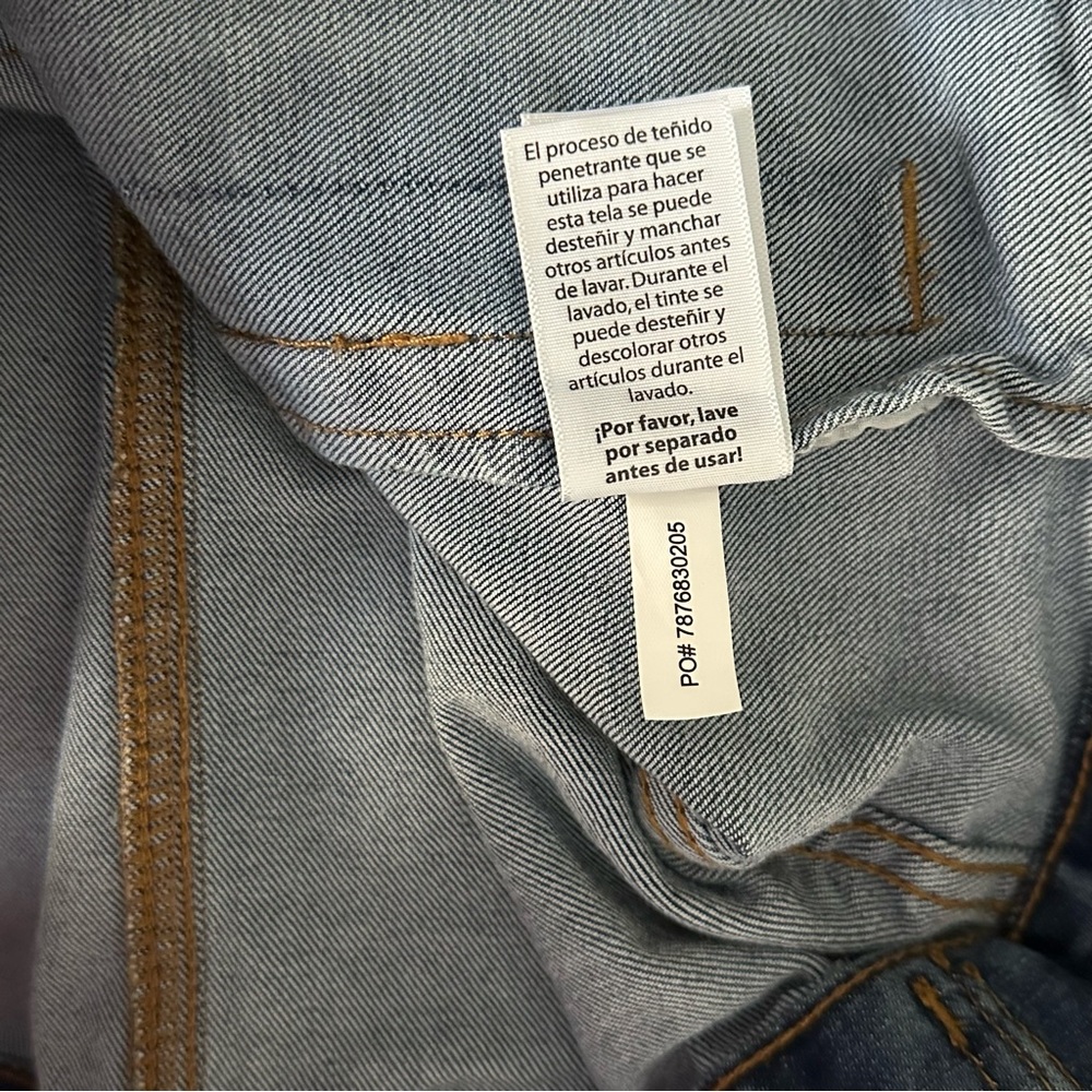 Time and True Classic Blue Denim Jean Jacket Size Large 12-14 100% Cotton - Picture 8 of 11